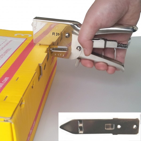 Regur 31/2 Verpackungs-Heftzange mit Schwertamboss