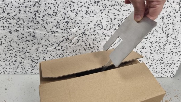 Deckelhalter (Flat Holder , KLAPPFIX) zum verschließen von Kartons, Klappenhalter Edelstahl