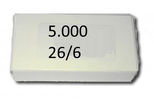 Heftklammern farbig 26/6