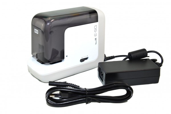 MAX Vaimo11 E-SQ (BH-11F) elektrischer Tischhefter für Batteriebetrieb oder Netzanschluss bis 30 Bla