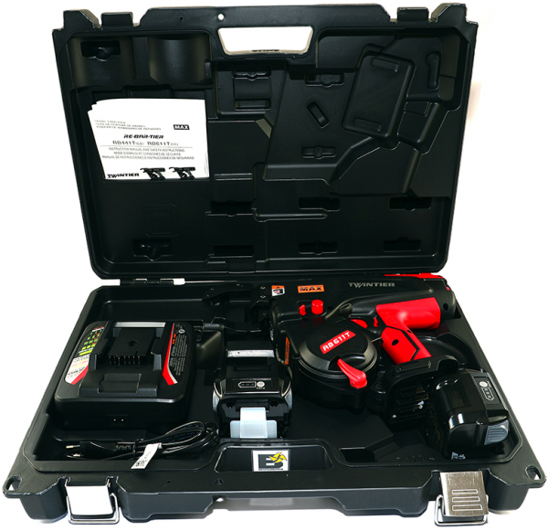 MAX RB611T TWINTIER Akku-Bindemaschine Rebar für TW1061 inkl. 2 Akkus, Ladegerät und Koffer