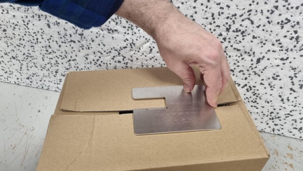 Deckelhalter (Flat Holder , KLAPPFIX) zum verschließen von Kartons, Klappenhalter Edelstahl