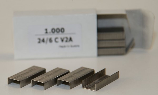 Heftklammern 24/6 rostfrei Edelstahl V2A 1.000 Klammern