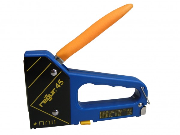 REGUR 45 Handtacker 4-in-1 Multifunktions-Tacker verarbeitet Feindraht-Klammern, Bogen-Klammern, T