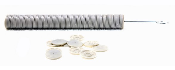 Plastik scheiben weiss Folien Heftung caps